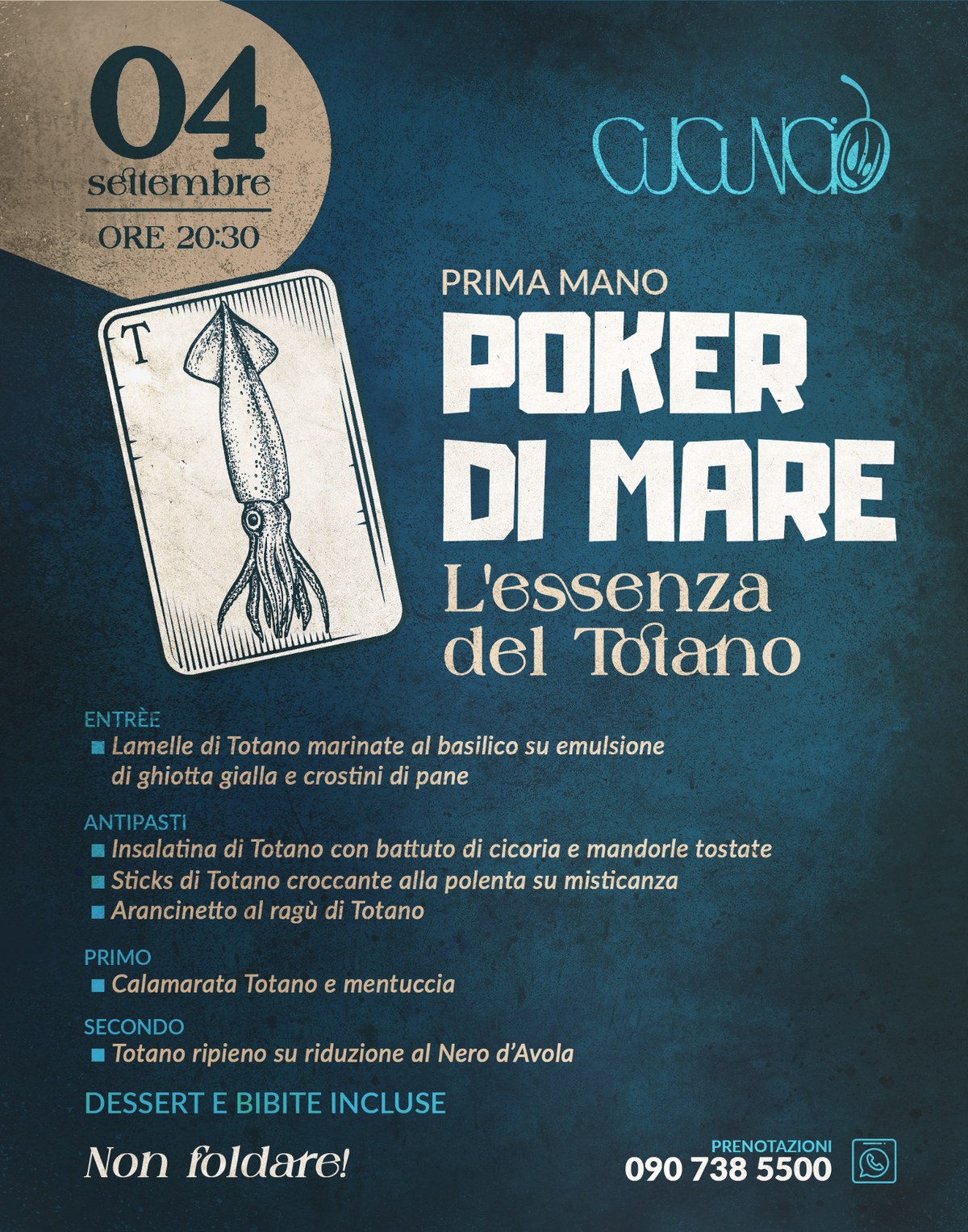 Locandina Poker di Mare L'essenza del Totano del 4 Settembre 2026