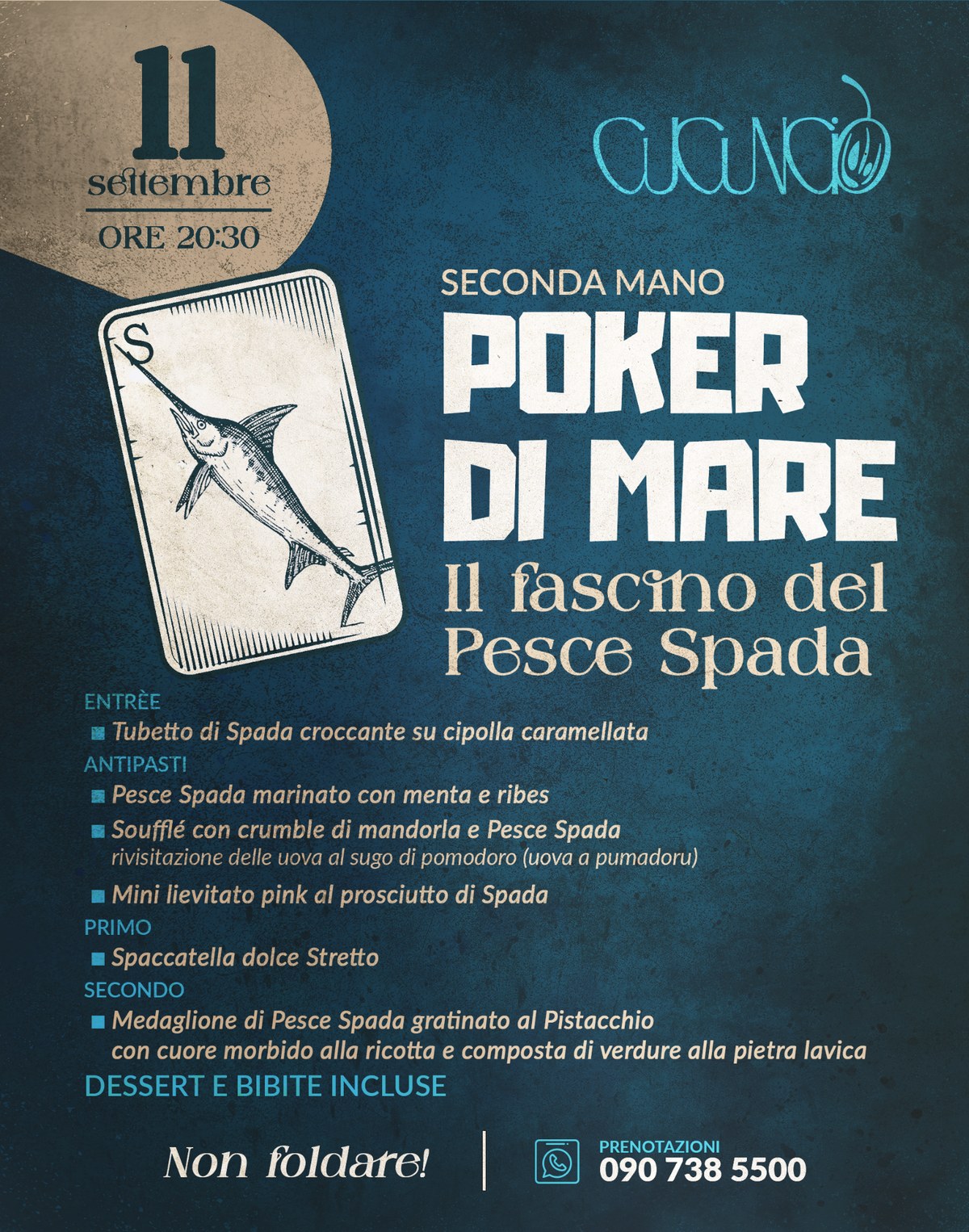 Locandina Poker di Mare Il fascino del Pesce Spada dell'11 Settembre 2026