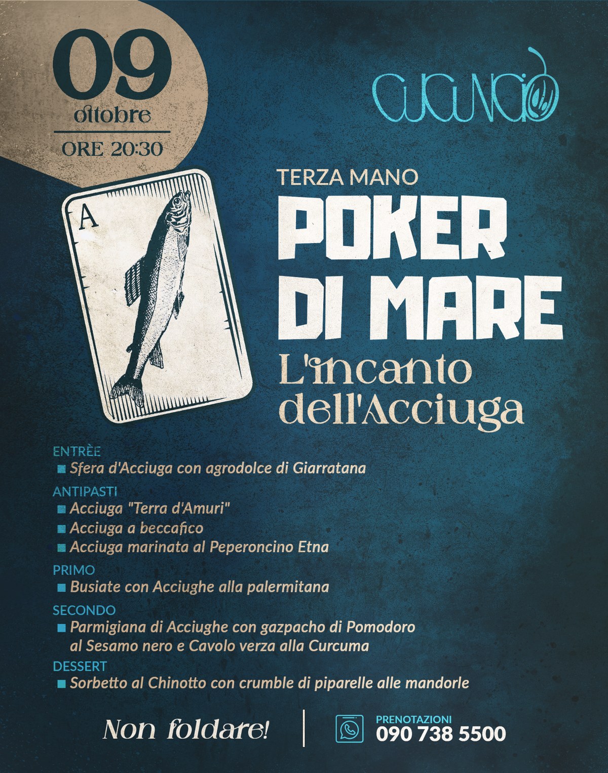 Locandina Poker di Mare L'incanto dell'Acciuga del 09 Ottobre 2026